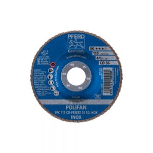 PFRED POLIFAN Flap Discs Performance Line CO-FREEZE SG INOX Conical Type PFC
