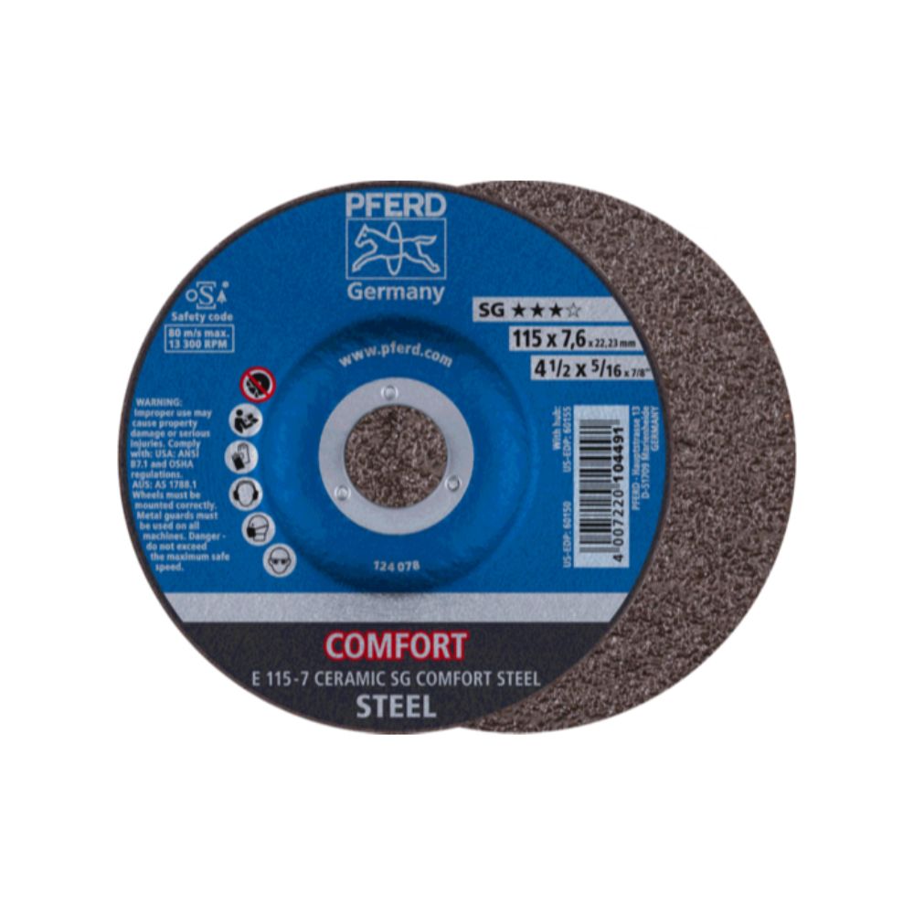 LEEDEN~4 PFRED Grinding Wheel Performance Line Ceramic SG Comfort Steel Depressed Centre Type E Shape 27