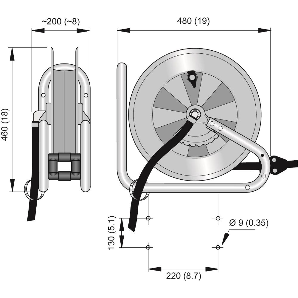 Nederman Hose Reel 893 Leeden Sdn Bhd 74865 K 