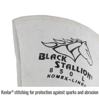 Black Stallion Elkskin 850 Stick Glove with Nomex Lined Back