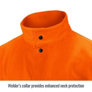 Black Stallion TruGuard 200 FR Cotton Welding Jacket, Safety Orange – FO9-30C
