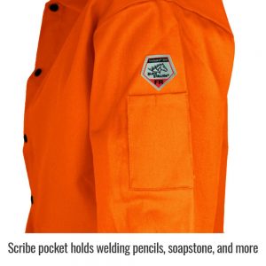 Black Stallion TruGuard 200 FR Cotton Welding Jacket, Safety Orange – FO9-30C
