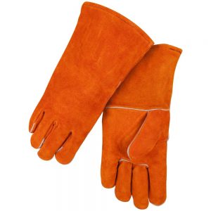 Black Stallion Orange Value-Priced Split Cowhide 112 Stick Glove