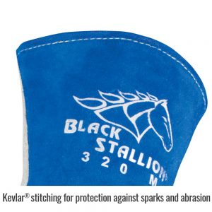 Black Stallion Side Split Cowhide 320 Stick Glove with CushionCore Liner